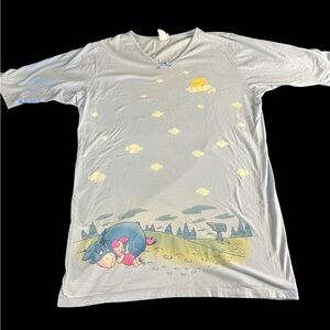 Vintage Disney L-XL Nightgown Sleep Shirt Eeyore Piglet 2002 Cotton.